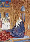 Jean Fouquet Canvas Paintings - The Madonna before the Cathedral